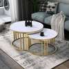 Coffee Table; Circular Gold Coffee Table in Kemera thumb 4