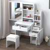 Dresser: White Makeup Set Dressing Table With Sliding Mirror thumb 2