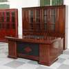 Office Desk; 1.4M Mahogany L-Shaped Office Desk thumb 11