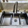 Black  Sink Double Bowl 750x450mm thumb 0