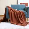 Knitted tassel throw blankets thumb 3