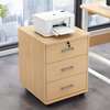 File Cabinets: Movable Brown File Storage 3-Drawer Cabinet thumb 0