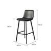 Barstool: Metal High Leg Barstool With Leather Padding thumb 3