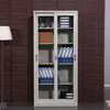 Cabinet: White Full Glass Storage Cabinet With 5 Shelves thumb 2
