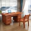 120cm Sleek Oak Writing Mahogany Senate Desk thumb 3