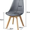 Dining Chairs; Retro Style With Wooden Legs & Padded Seat thumb 0