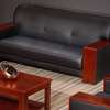 Office Sofa: 5 Seater Black Office Sofa In Tabaka thumb 1