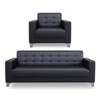 Office Sofa; Black Leather Meeting Sofa Set thumb 1