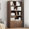Wooden Bookshelf Walnut Finish 4 Shelves Cabinet thumb 4
