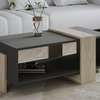 Modern Two-Tone Coffee Table Black Oak Wood thumb 0