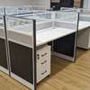 Office Desk: Grey 4-Person Office Workstation thumb 5