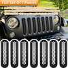 Front Grill Mesh Inserts for Jeep Wrangler 2007-2018 thumb 3