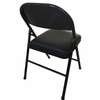 Black Leather Foldable Study Office Chair thumb 6