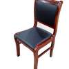 Mahogany 4 Leg-Leather Padded Guest Office Chair thumb 13