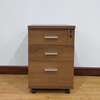 3-Drawer Mobile Pedestal in Dark Oak thumb 1