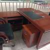 Office Desk; 1.4M Mahogany L-Shaped Office Desk thumb 2