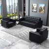 Office Sofas: Black Leather Office Lounge Sofa thumb 0