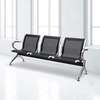 Reception Bench: 3-Link Metallic Office Waiting Bench thumb 2