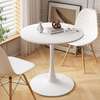 Dining Table; 1200MM White Round Marble Dining Table thumb 4