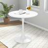 Dining Table; Modern White Round Dining/Office Table thumb 6