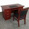 Office Desk; 1.2M Mahogany Rectangular Office Desk thumb 2