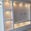 Gypsum TV wall unit with lights installation in Nairobi thumb 2