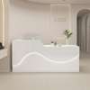 Modern White Reception Desk with LED Lighting thumb 1