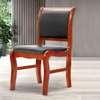 Mahogany 4 Leg-Leather Padded Guest Office Chair thumb 3