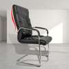 Office Chair: Chrome Leather Visitor's Office Chair thumb 0
