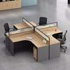 Curved 4-Way Office Workstation Desk thumb 3