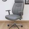 Office Chair; Grey Leather Office Chair thumb 12