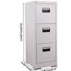 Office Cabinet; Three Lockers Gray Cabinet thumb 3