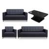 Office Sofa; Black Leather Meeting Sofa Set thumb 3
