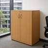 Office Cabinet: 2 Door Wood Finish Light Credenza Cabinet thumb 1