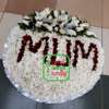 Elegant Mum Floral Tribute with White & Red Flowers thumb 1