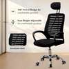 Office Chair: Mesh, Adjustable With Headrest, Charcoal Black thumb 1