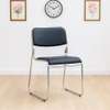 Office chairs: Low back leather office visitor chair thumb 0