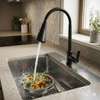 Matte Black Kitchen tap flexible Sprayer thumb 5