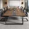 Metal Frame Wooden 2.4m Modern Office Conference Table thumb 5