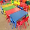 Colorful Kids Table Set Hexagonal 6 Chairs Foldable thumb 4