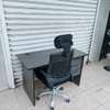 Office study desk ➕ secretarial headrests chair thumb 1