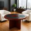 Round Imported Mahogany Boardroom Table thumb 7