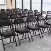 Sturdy Black Folding Chair Cushioned Seat thumb 6