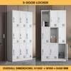 9 Locker Metallic Storage Cabinet thumb 4