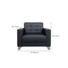 Office Sofas: Black Leather Office Lounge Sofa thumb 7