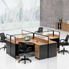 Curved 4-Way Office Workstation Desk thumb 1