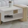 Modern Two-Tone Coffee Table Black Oak Wood thumb 2