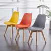 Dining Chairs; Retro Style With Wooden Legs & Padded Seat thumb 7