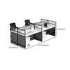 4-Way Modern Modular White Office Workstation thumb 5