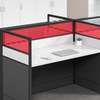 Open View 2-Way Modular White Office Workstation thumb 2